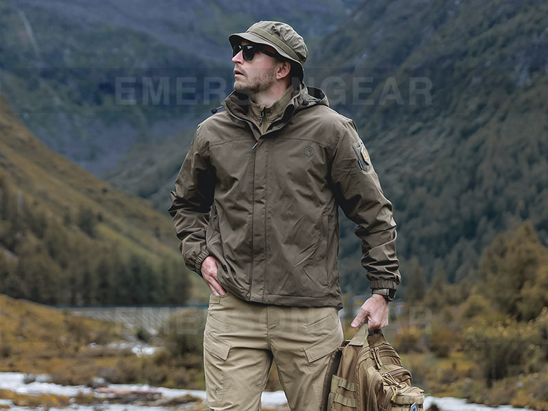 Emersongear Outdoor Work Clothing Waterproof And Breathable Nylon Tactical Jacket "Ocelot"