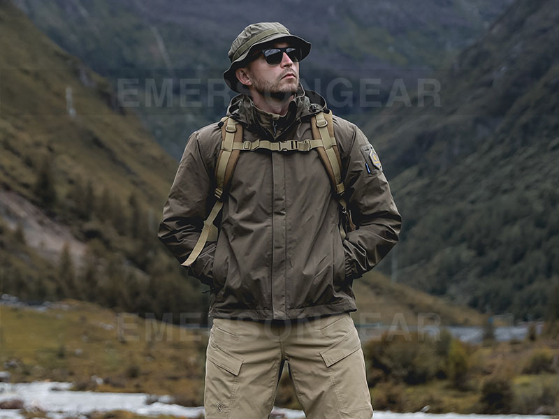 Emersongear Outdoor Work Clothing Waterproof And Breathable Nylon Tactical Jacket "Ocelot"