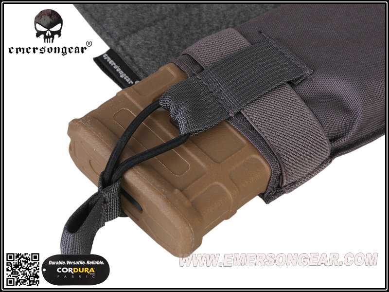 thumbnail image 2 of Emerson Tactical Triple 5.56 Magazine Pouch – Hook & Loop Panel Mount – Ambidextrous Nylon Mag Carrier 2 of 13