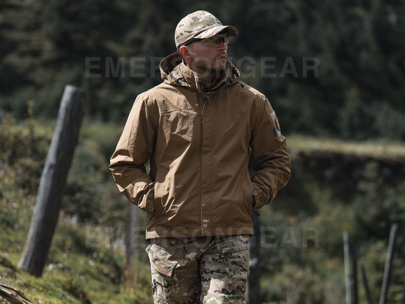 Emersongear Outdoor Work Clothing Waterproof And Breathable Nylon Tactical Jacket "Ocelot"