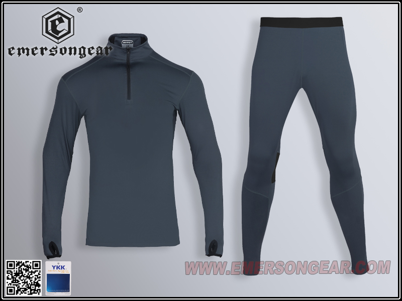 EmersonGear Zippered Breathable Warm Suit Underwear