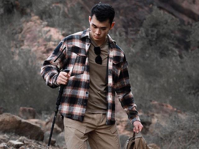 Emersongear Outdoor UPF100+ Tactical Flannel Shirts Antibacterial Shirt 