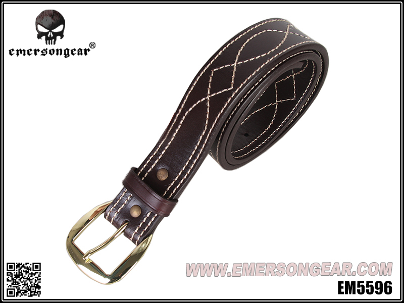 EmersonGear SB6 Leather Belt/BlackRed