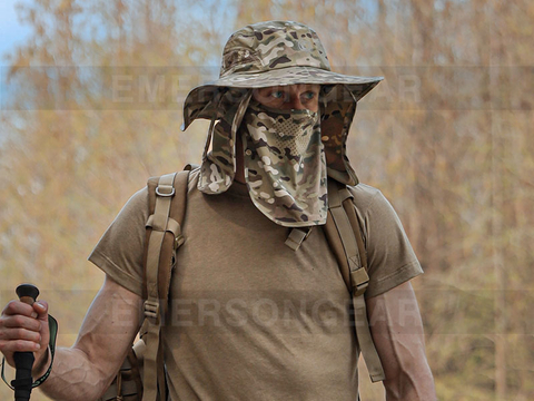 Emersongear UV100+ Detachable Multifunctional Frillnecks Boonie Hat "Frilled Lizard"